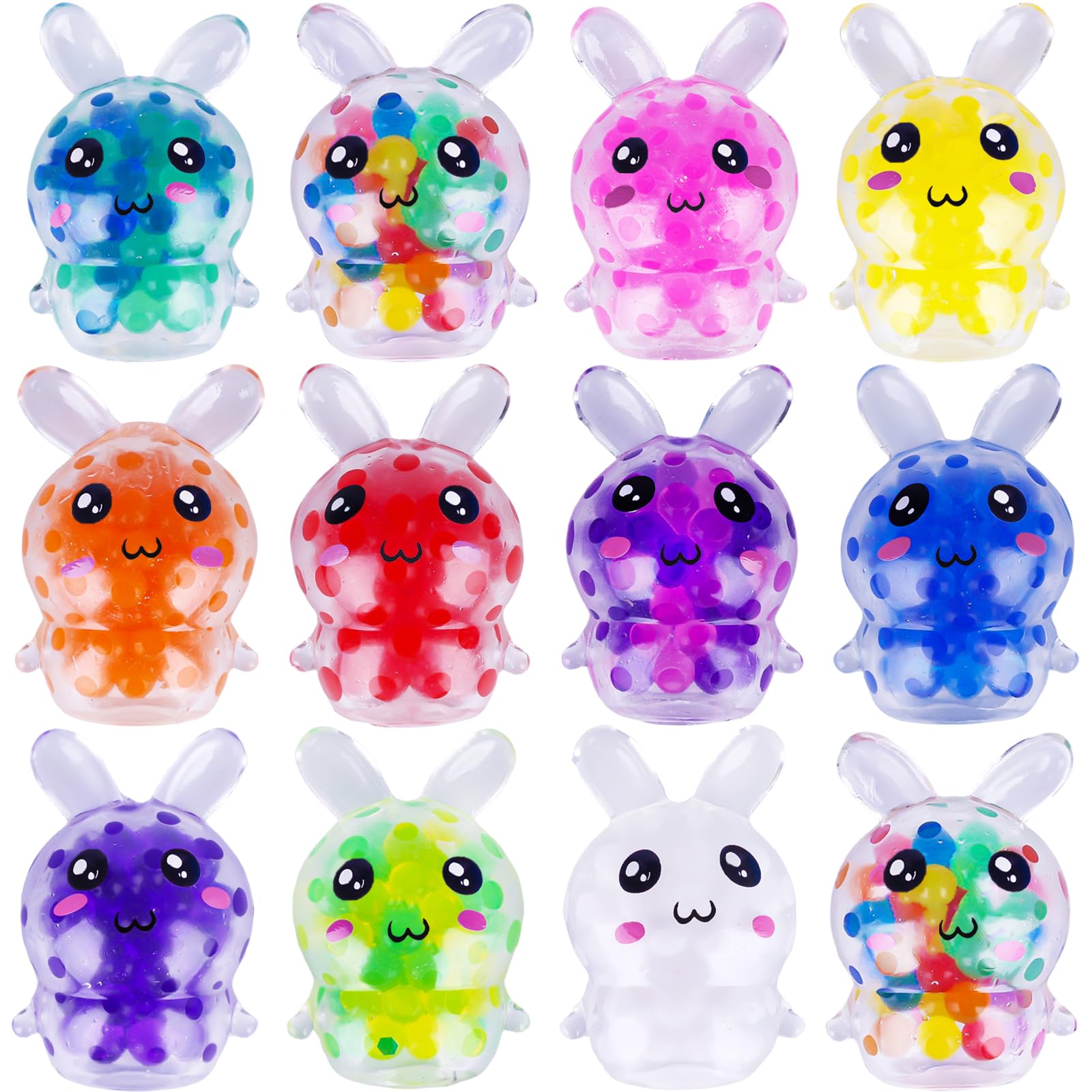 Exun Easter Bunny mini squish ball for kids' stress relief during egg hunts.