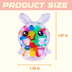 Exun bunny squish ball offers calm tactile play in classrooms.