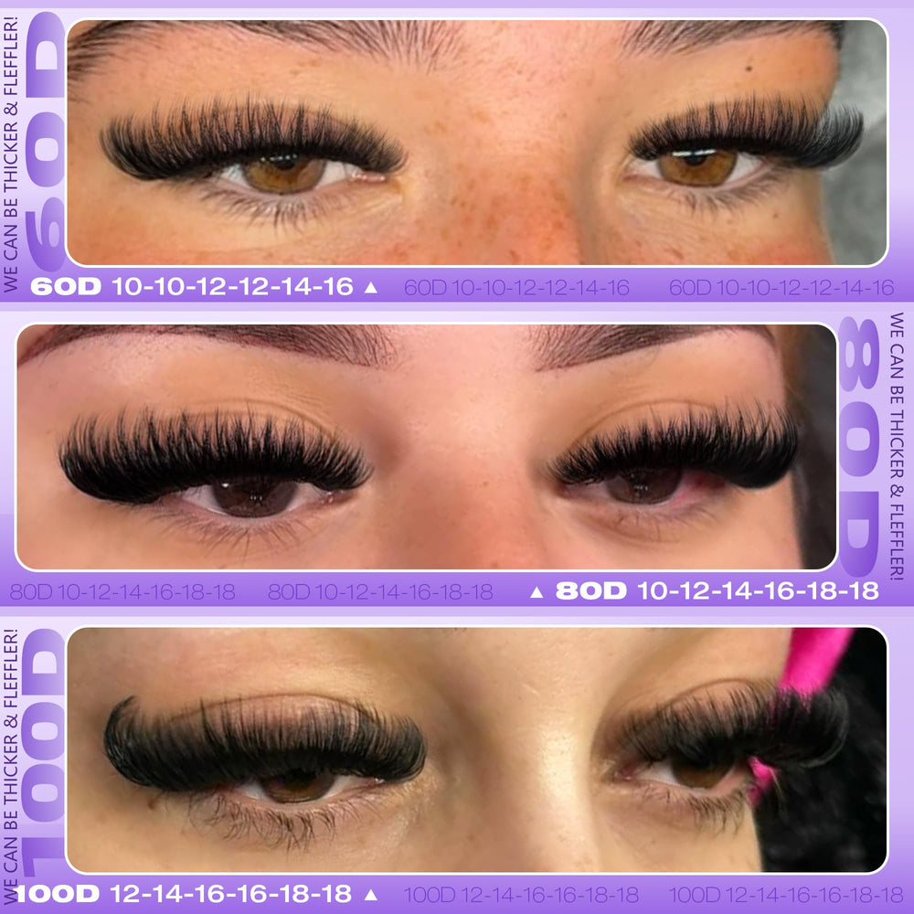 Close-up of EYDEVRO D-curvature wispy lashes for a bold eye look