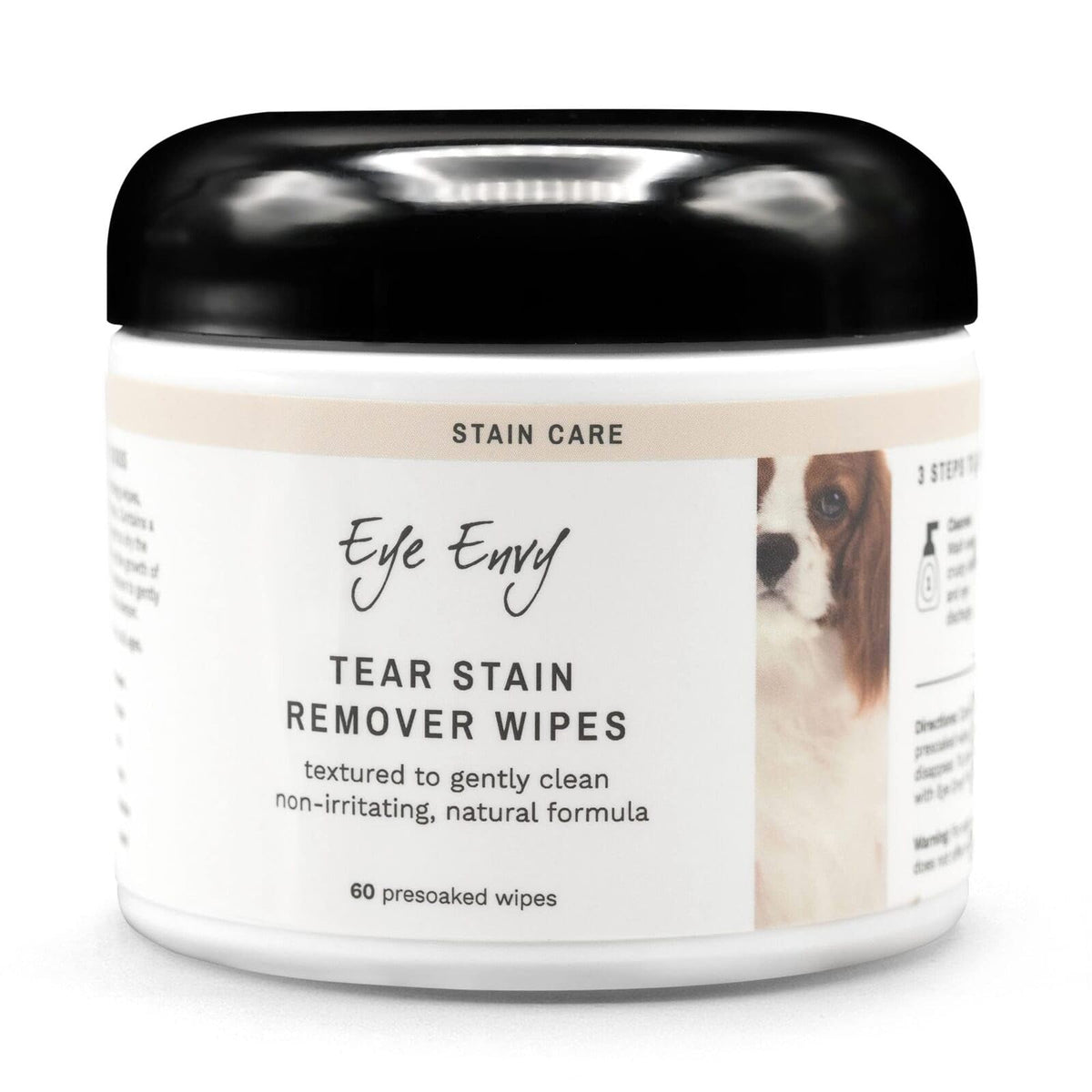 Eye Envy Tear Stain Wipes for Dogs pack front ready for at home care.