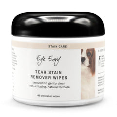 Eye Envy Tear Stain Wipes for Dogs pack front ready for at home care.