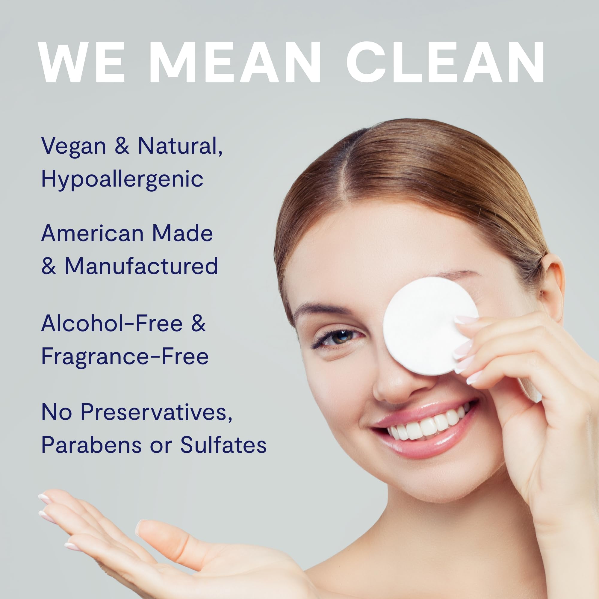 Eye Love Lid and Lash Cleanser spray-action shows easy daily application.