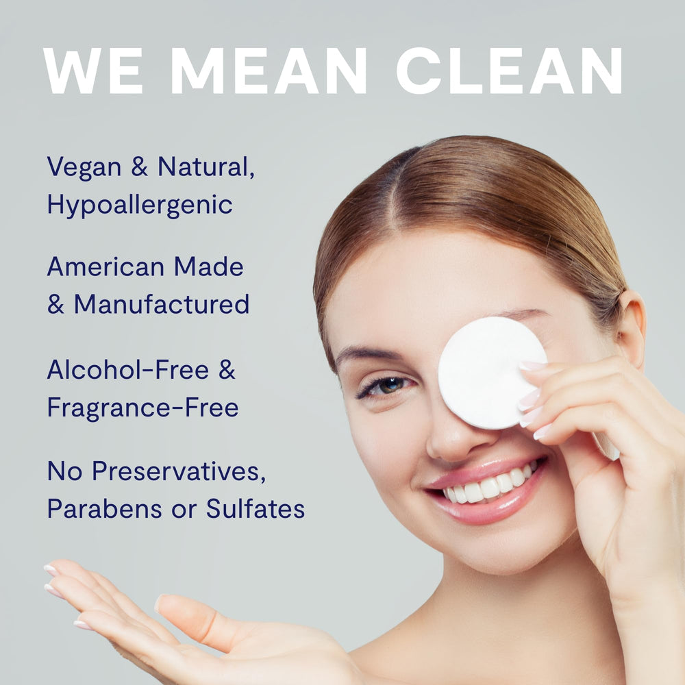 Eye Love Lid and Lash Cleanser spray-action shows easy daily application.
