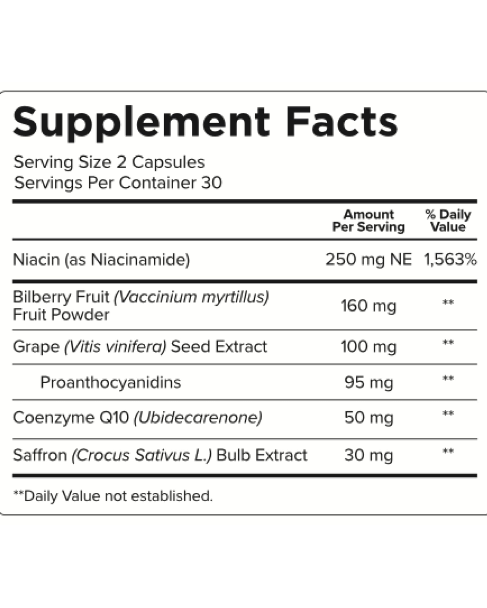 Neuroptene capsules close-up showing convenient daily intake for eye support.