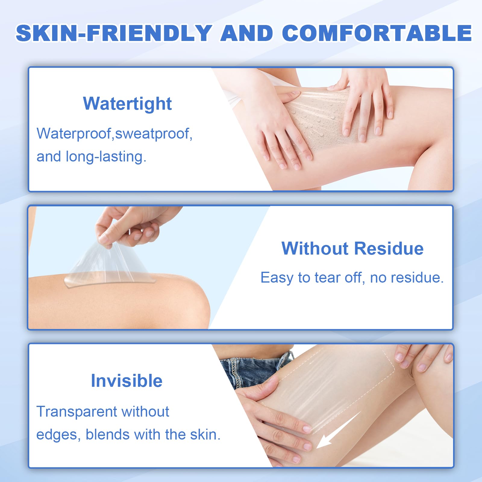 EYEKSTON patch reduces thigh chafing while keeping skin comfortable all day