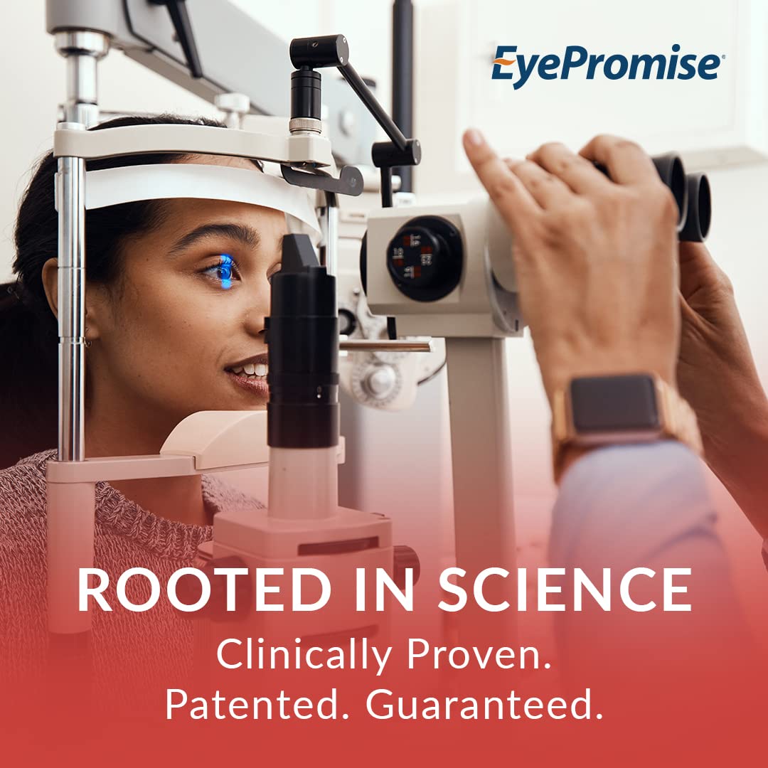 Close-up of EyePromise DVS softgels showing smooth, easy-to-swallow texture.