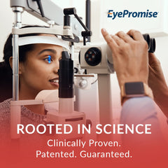 Close-up of EyePromise DVS softgels showing smooth, easy-to-swallow texture.