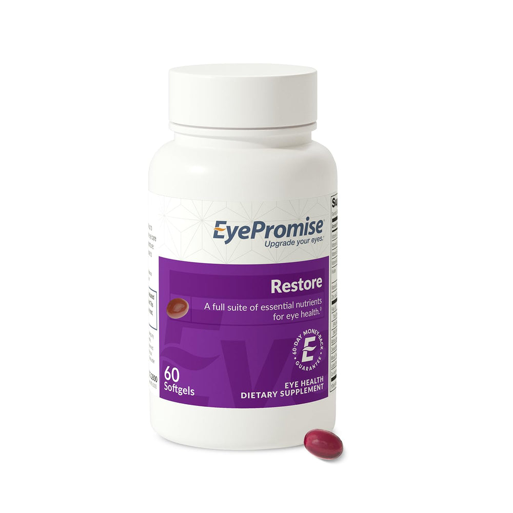 EyePromise Restore bottle front view emphasizing eye health support