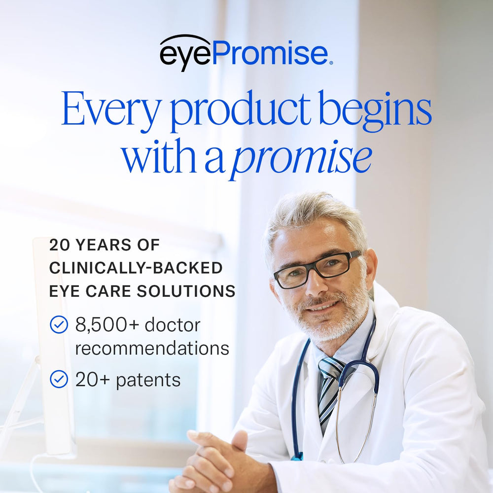 EyePromise Restore packaging captures omega-3 and vitamin blend for supporting vision.