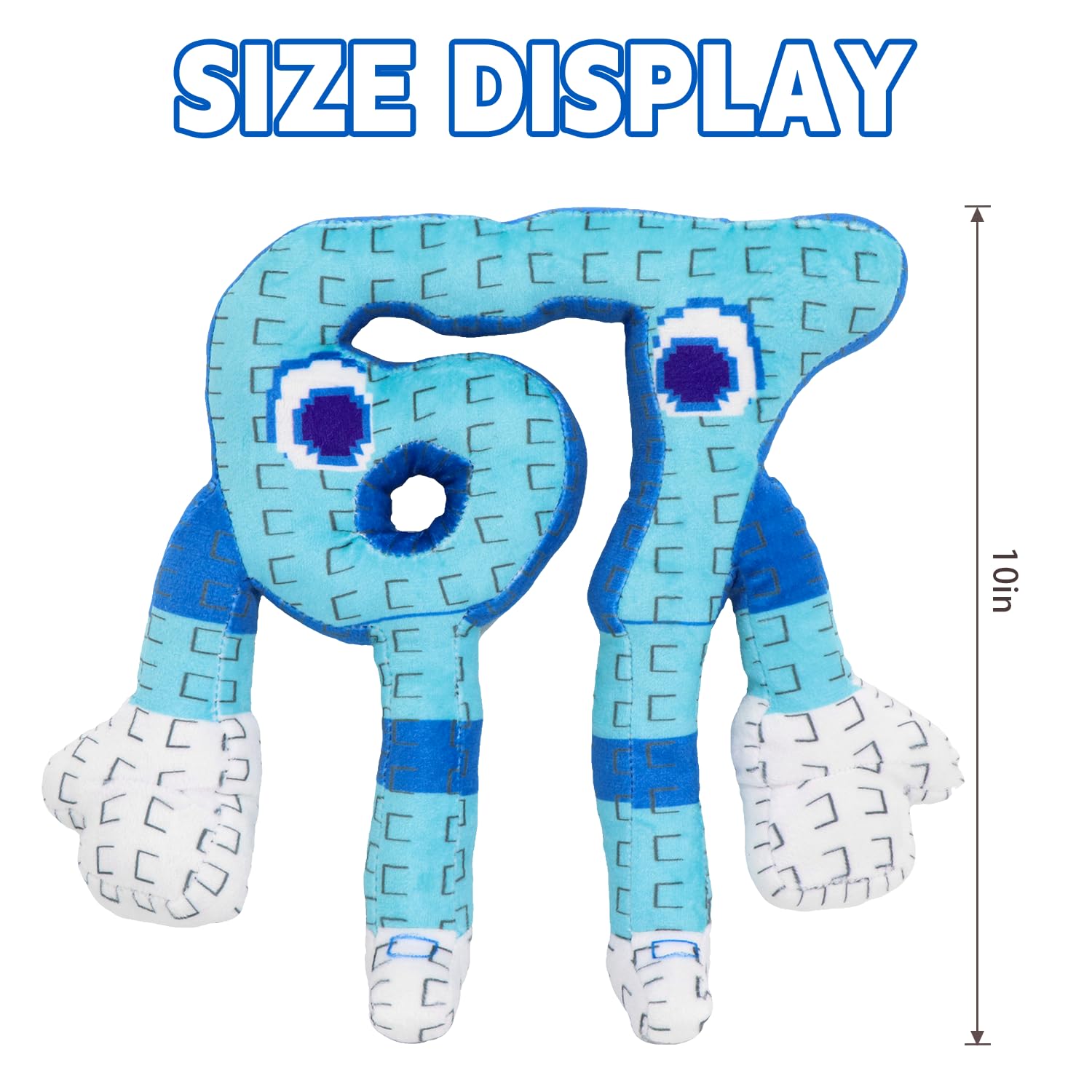 EYJVAF 67 plush toy number detail, vivid pixel texture ideal for collectors