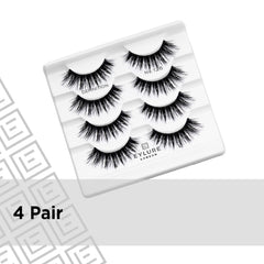 Close-up of Eylure No. 126 lashes showing spike-length for added drama.
