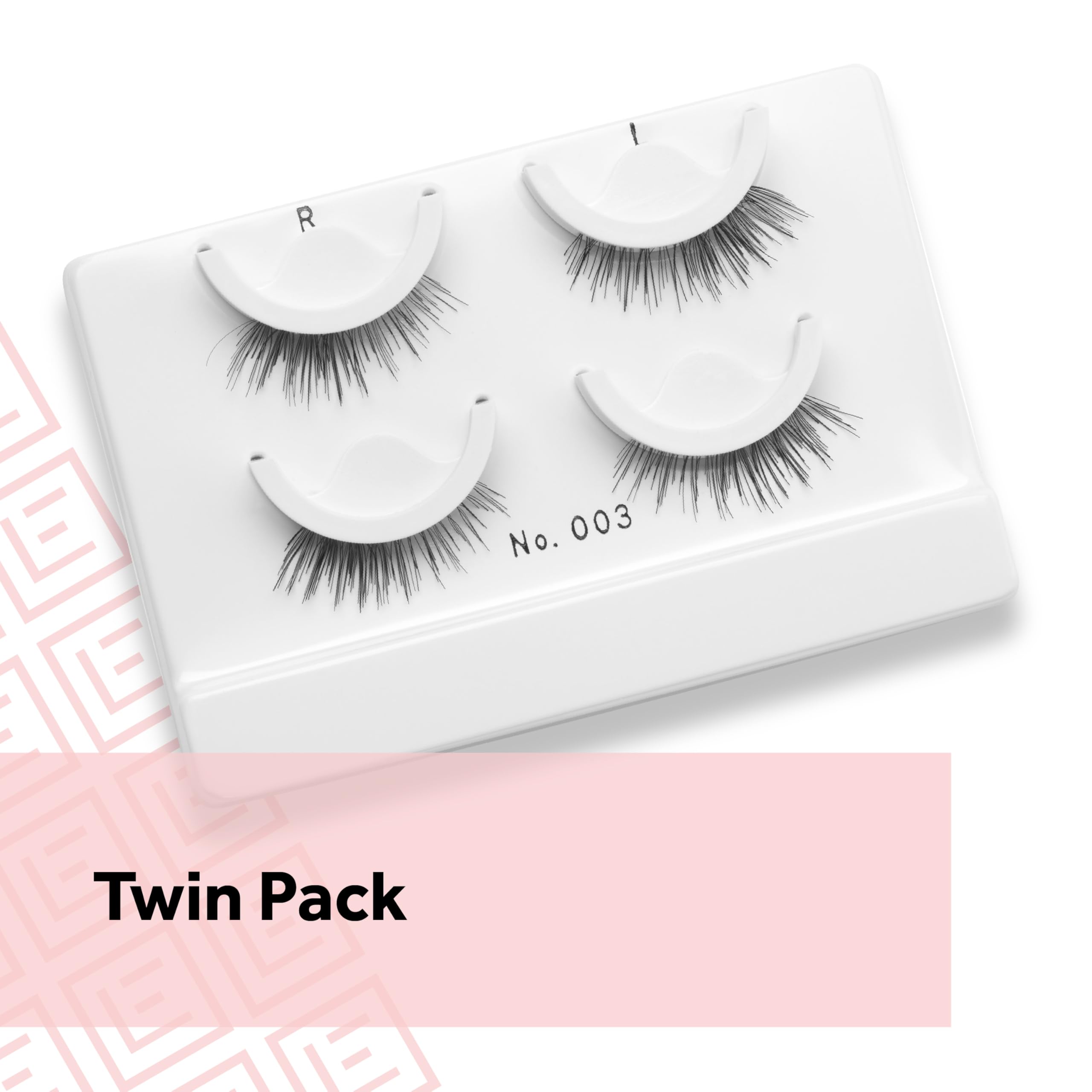 Eylure No.003 lashes with built-in liner-style band for a ready look.