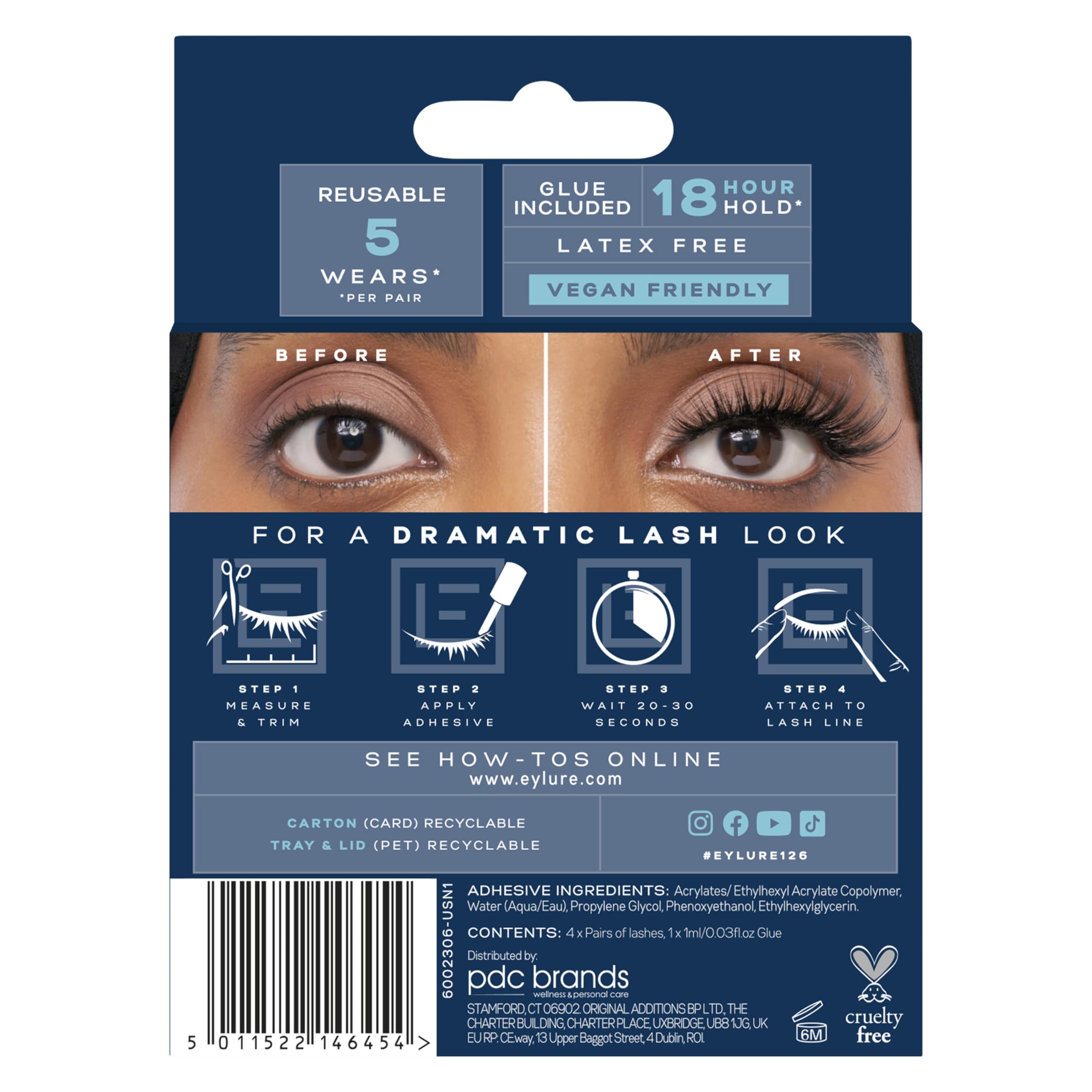 Eylure packaging for Dramatic Definition No. 126, ready for everyday use.