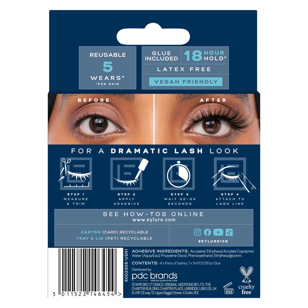 Eylure packaging for Dramatic Definition No. 126, ready for everyday use.