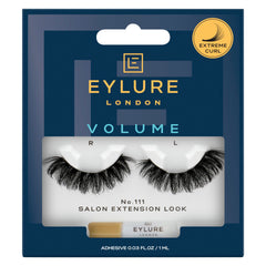 Eylure No.111 Salon Extension Lashes deliver dramatic extreme curl and a bold gaze.