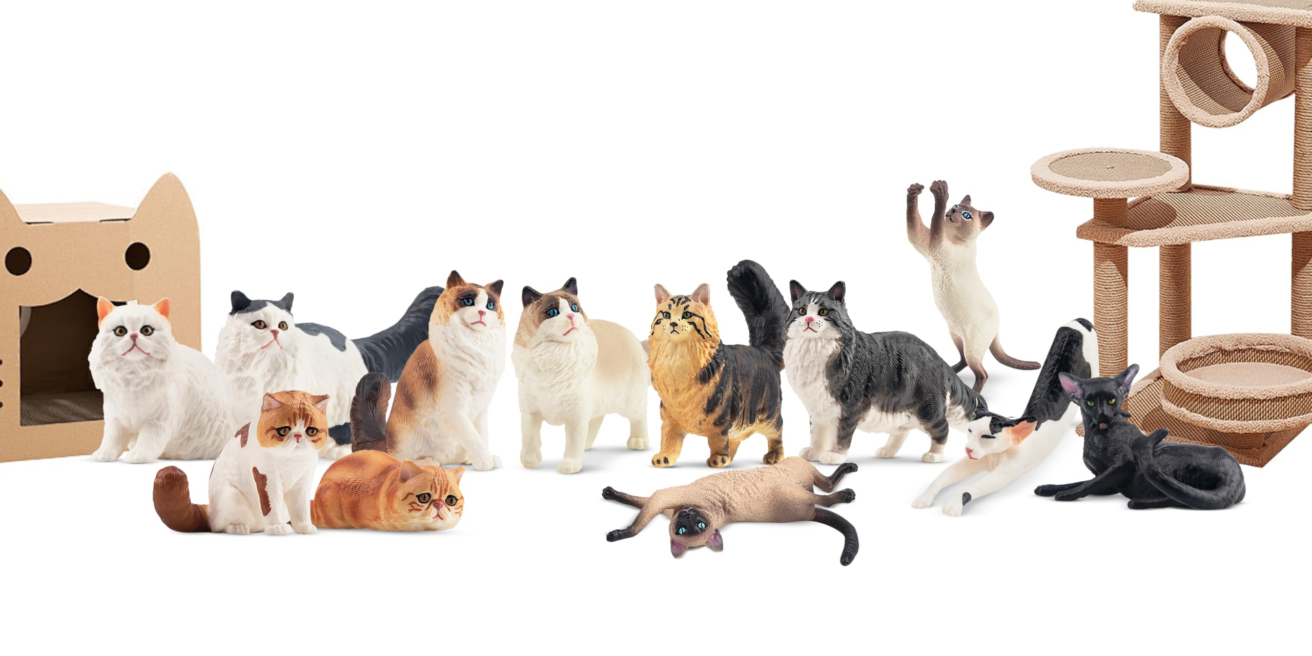 EYSCOTA cat figurines packaging shown as gift-ready presentation