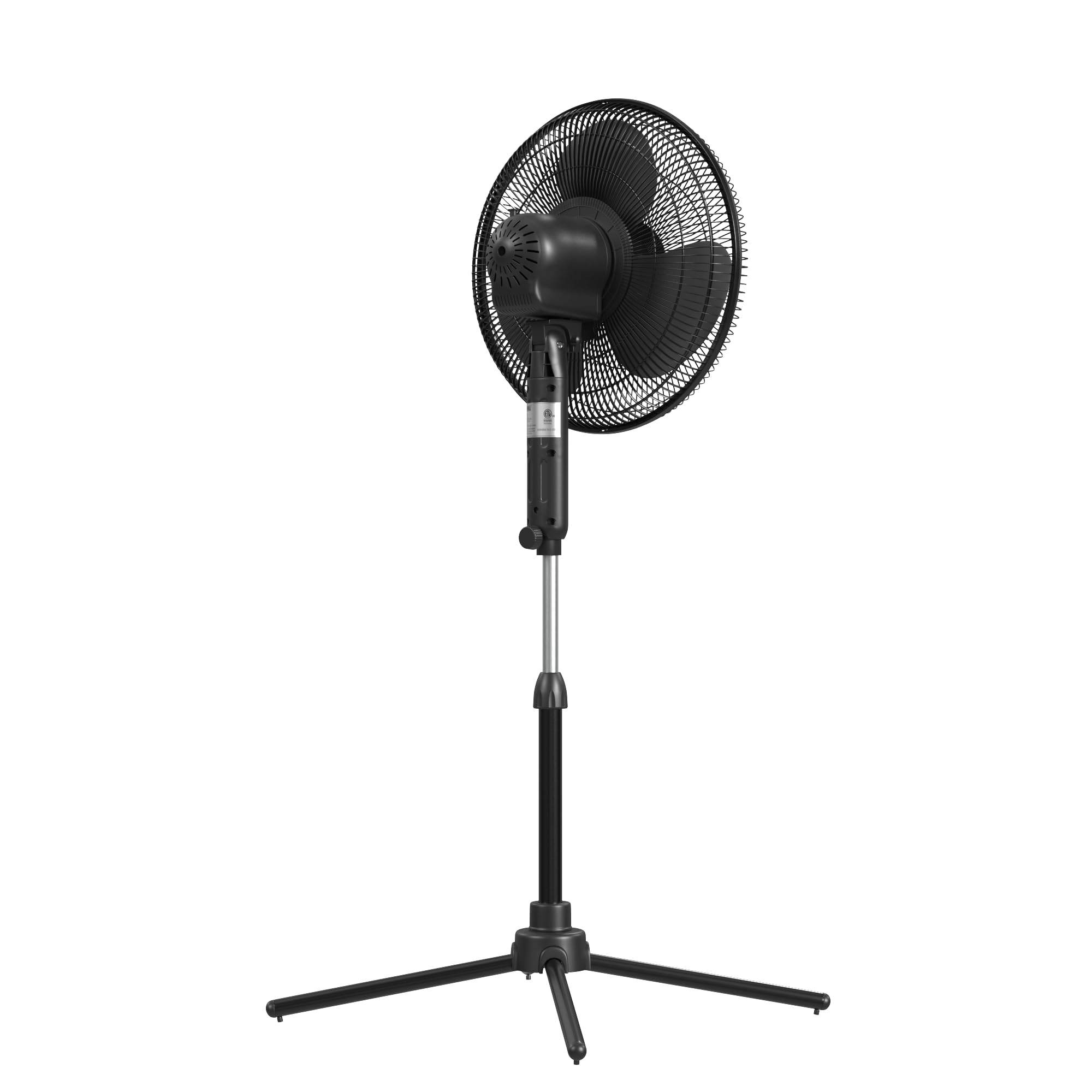 EZ-Chill 16-inch pedestal fan height adjustment enables versatile positioning.