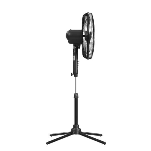 EZ-Chill 16-inch pedestal fan tilt adjustment directs airflow precisely.