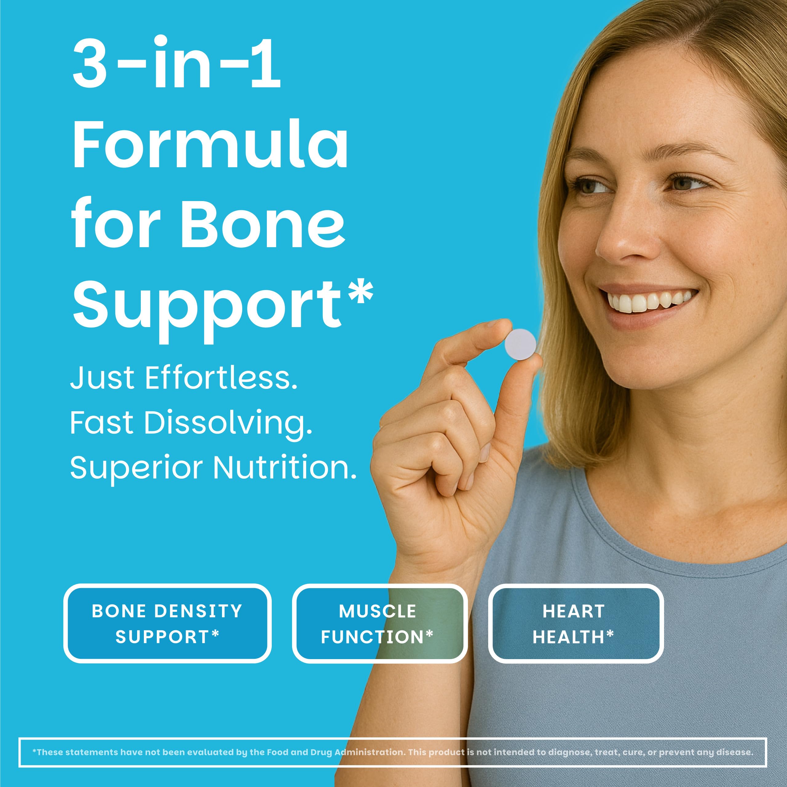 EZ Melts calcium-magnesium strawberry tablets offer vegan, non-GMO daily nutrition support