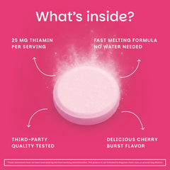 EZ Melts Cherry Burst close-up—flavorful, easy to swallow.