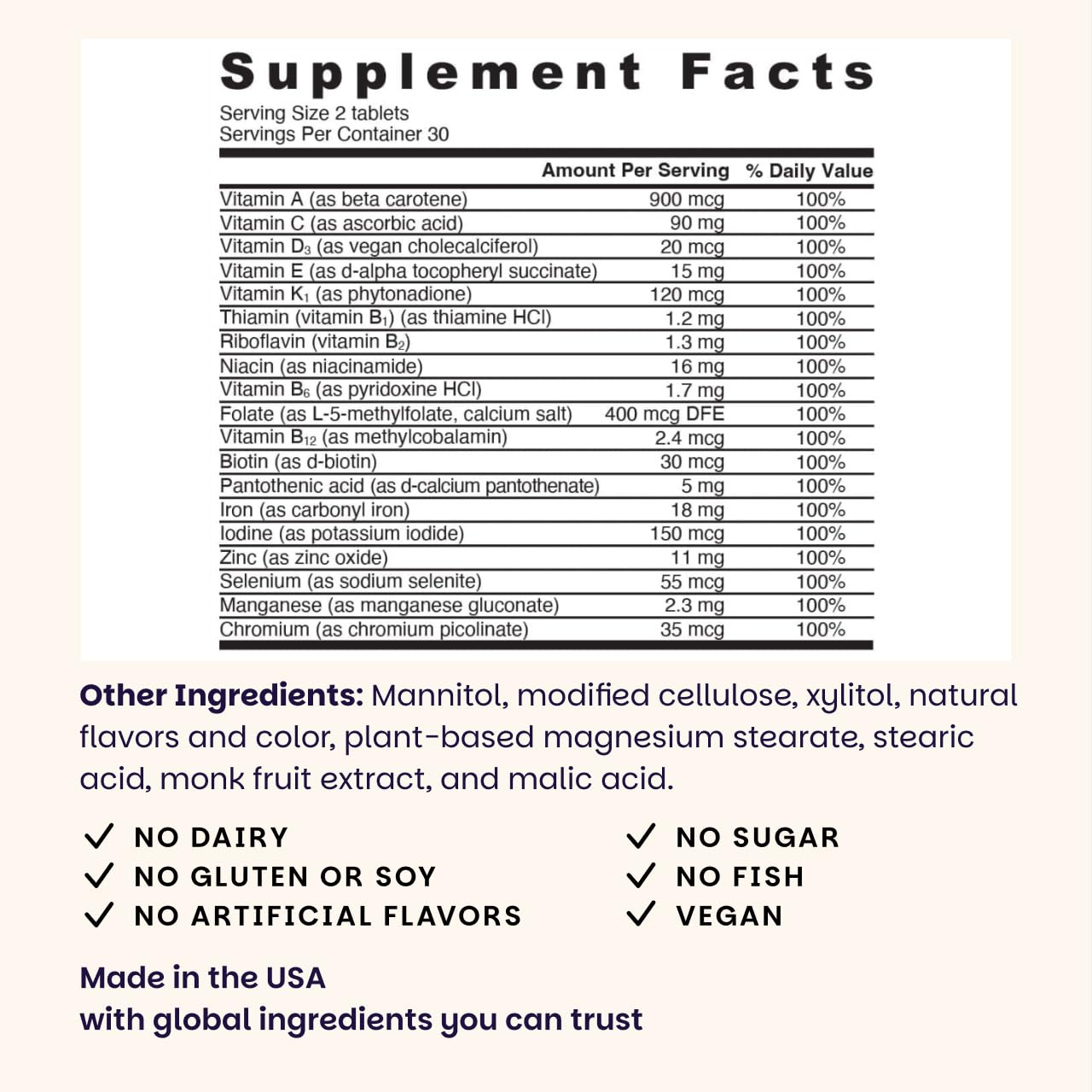 EZ Melts Multivitamin + Iron tropical cherry flavor close-up suggests tasty daily supplement.