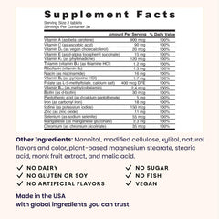 EZ Melts Multivitamin + Iron tropical cherry flavor close-up suggests tasty daily supplement.