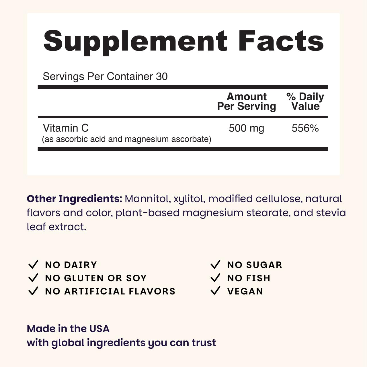 EZ Melts Vitamin C orange citrus flavor sample in packaging