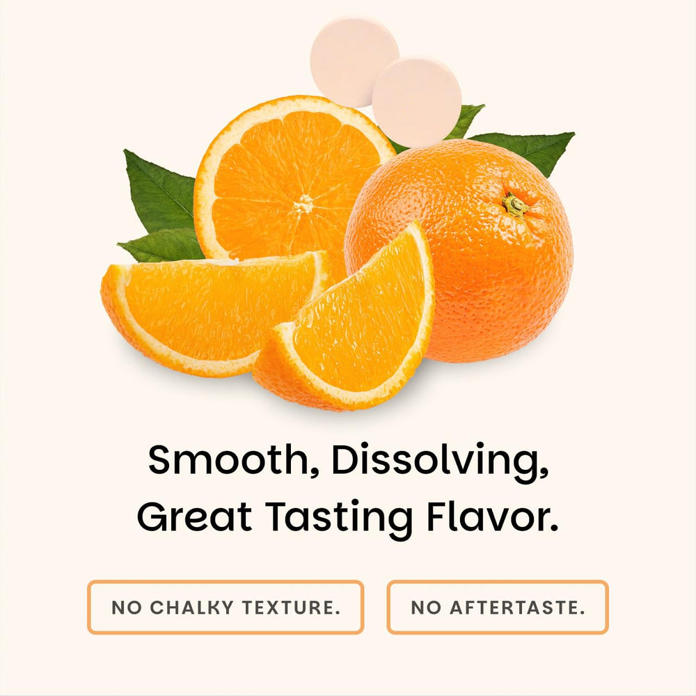 EZ Melts Vitamin C two-tablets daily serving on label