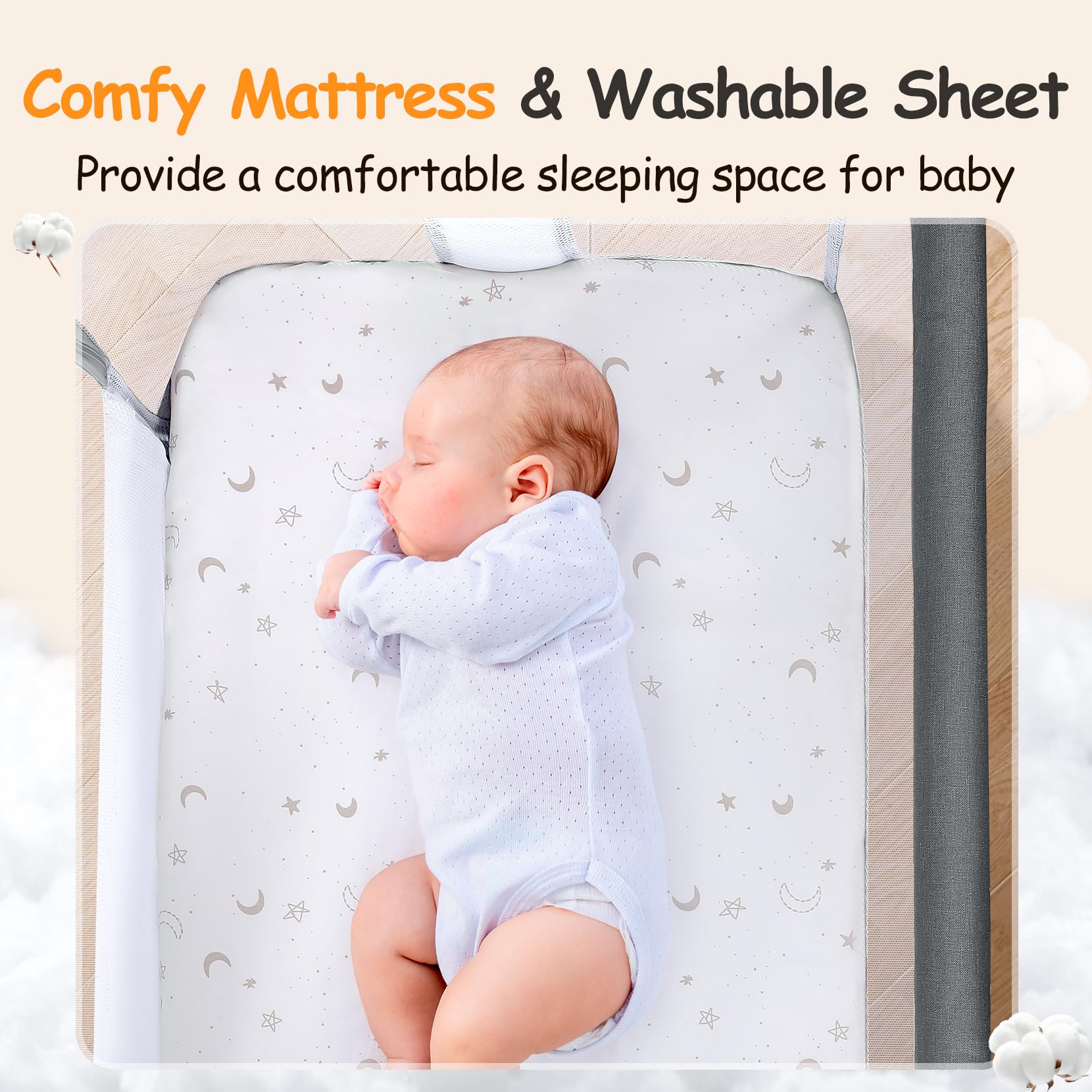 Ezebaby detachable covers simplify cleaning and quick refreshes.