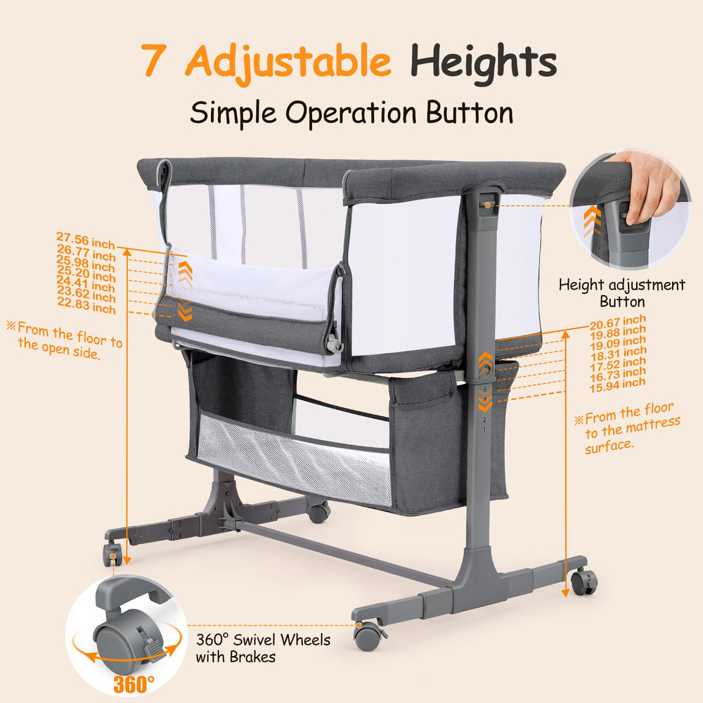 Ezebaby bedside bassinet meets CPSC and ASTM safety standards.