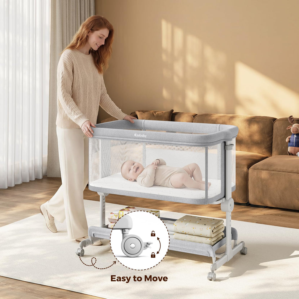 Ezebaby includes mattress and fitted sheet for immediate comfort