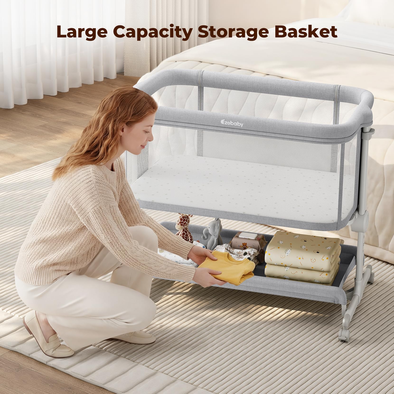 Ezebaby keeps baby within reach for night feedings