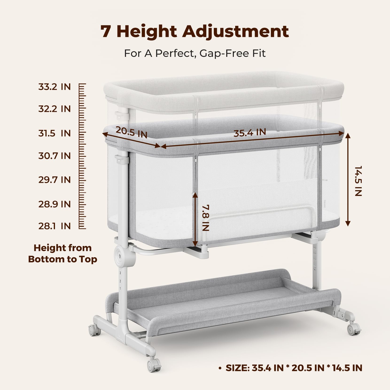 Ezebaby portable design moves easily between rooms