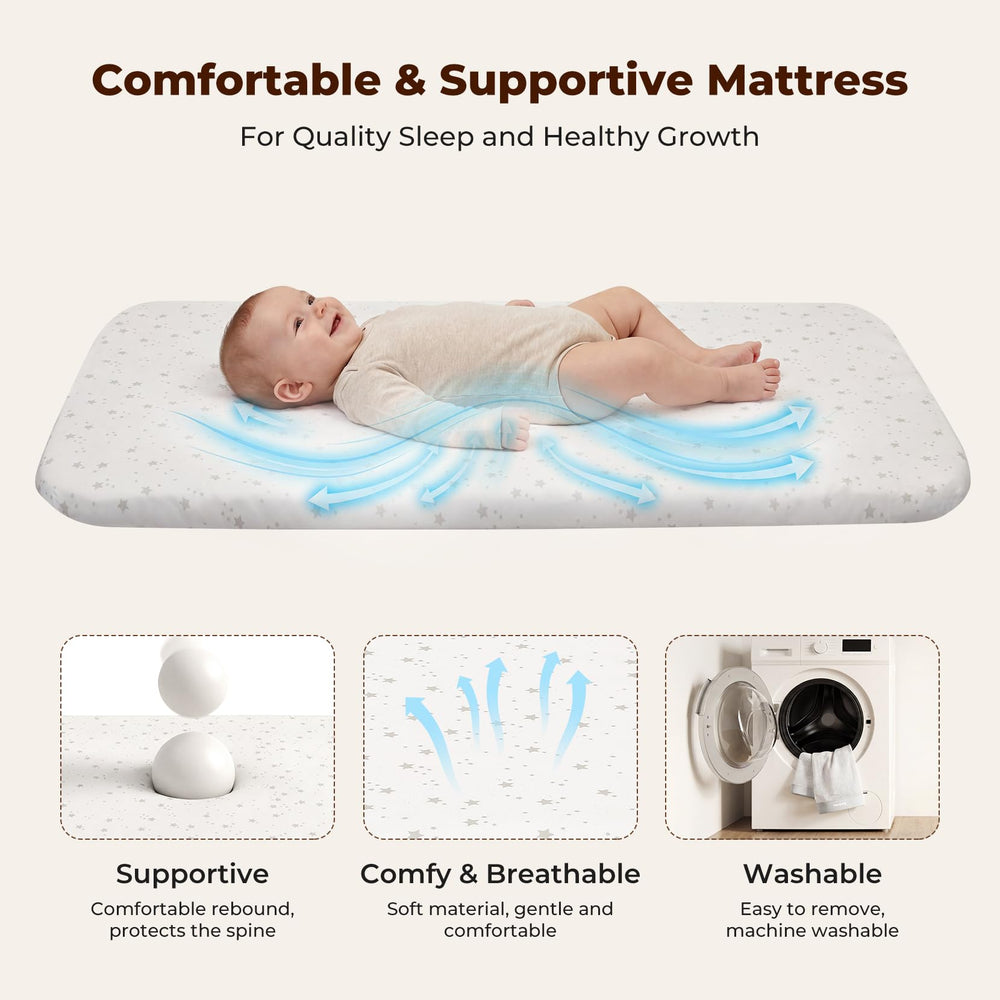 Ezebaby built-in wheels enable room-to-room mobility