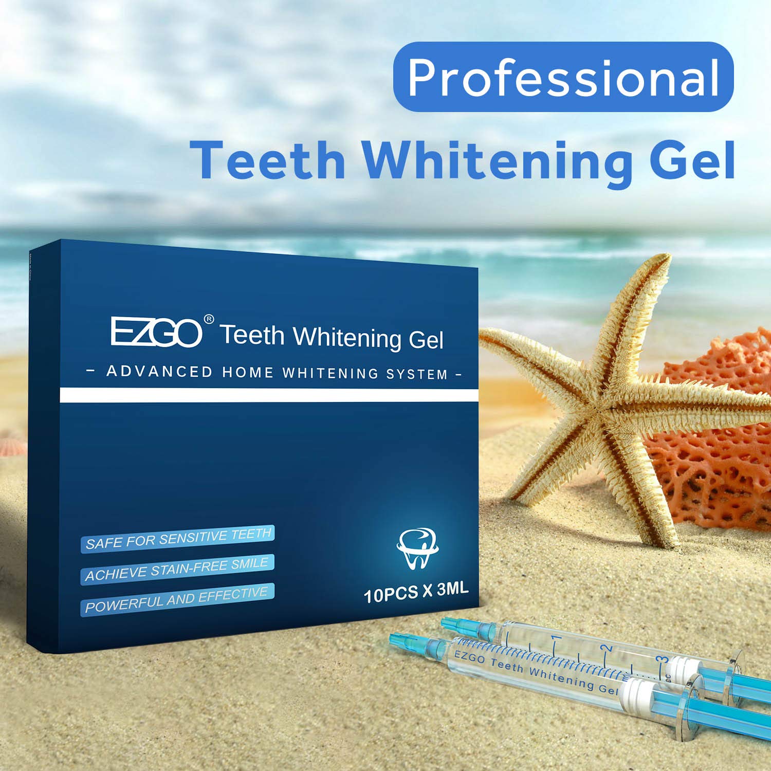 EZGO safe for sensitive teeth during at-home whitening sessions