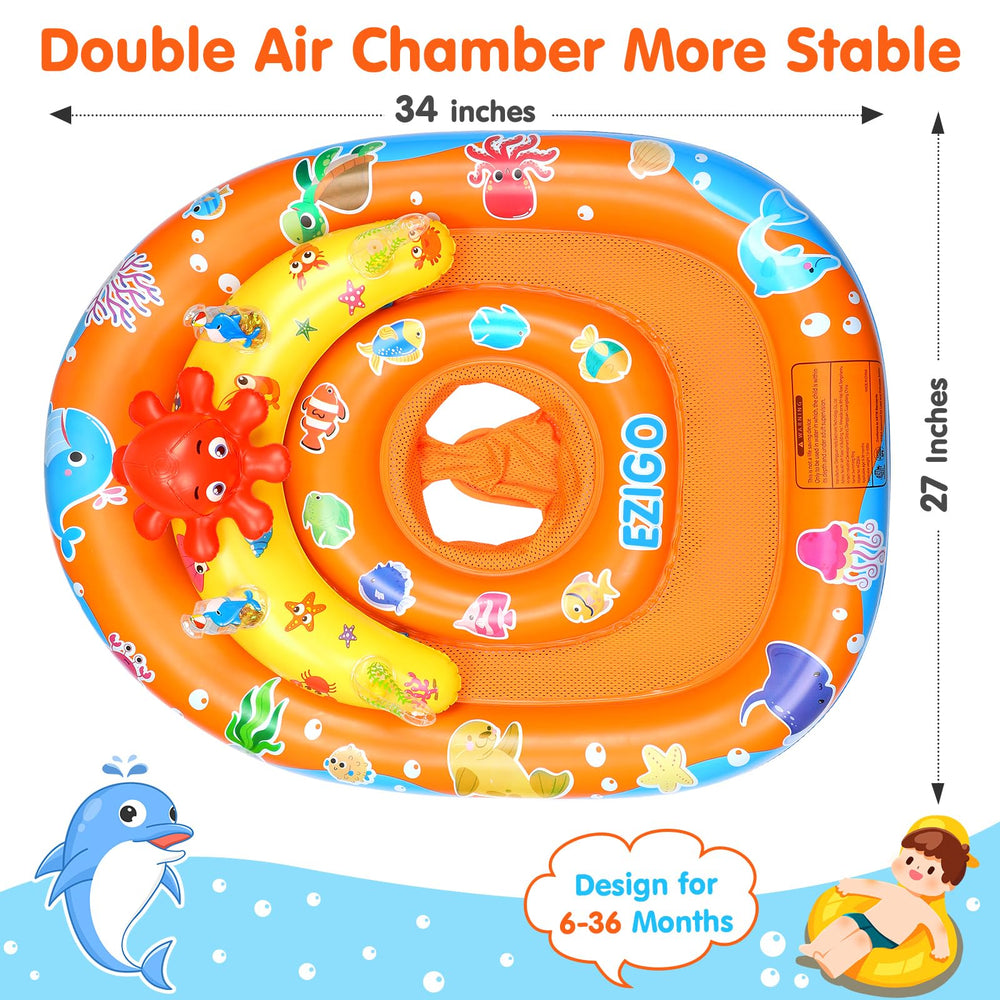 EZIGO adjustable seat provides comfortable, growing support for babies.