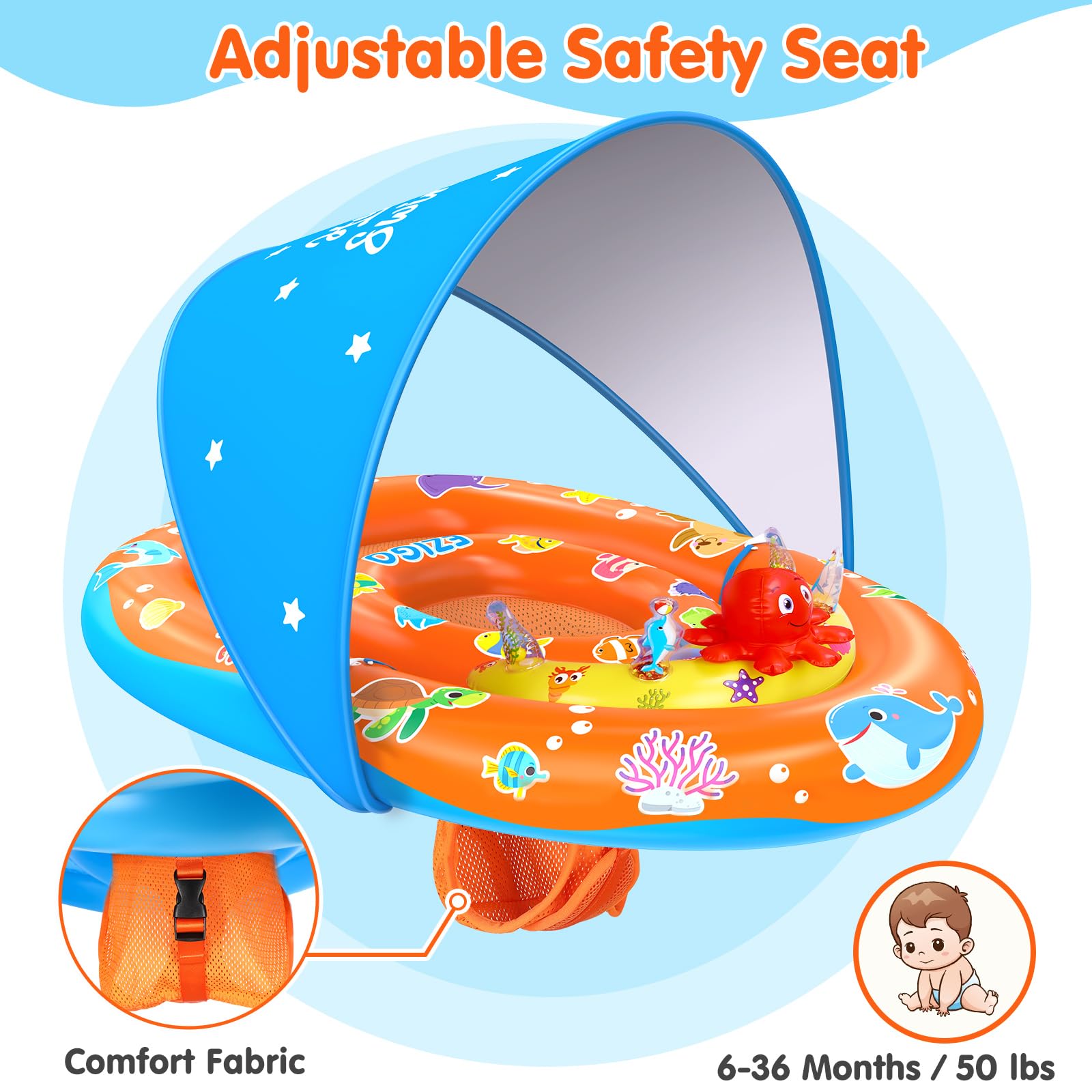 EZIGO mesh splash zone encourages safe exploration in water.