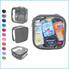 EzPacking 3-1-1 travel pouch open shows transparent compartments