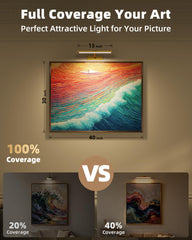 EZVALO 13in LED art light highlights artwork with accurate color.