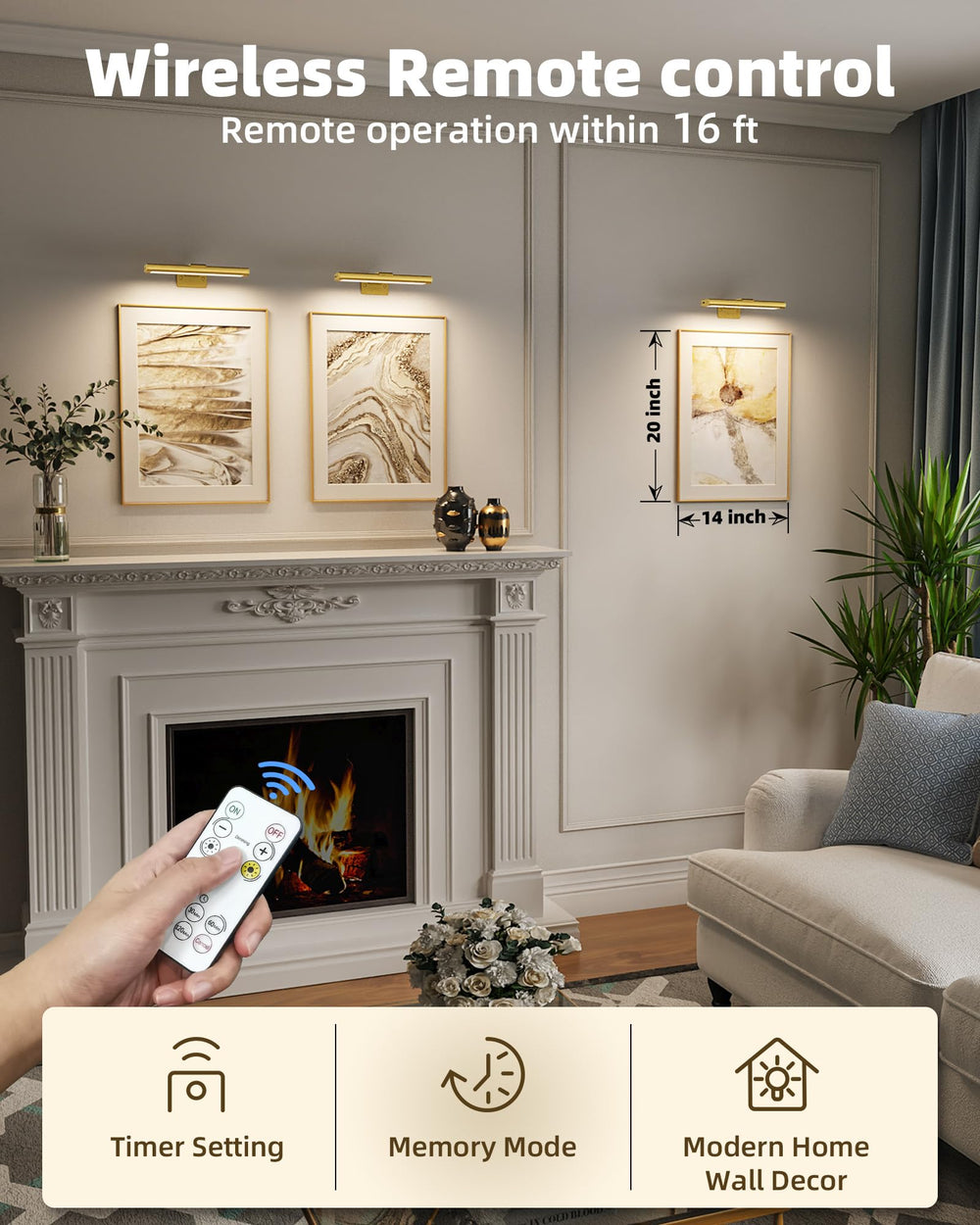 EZVALO 7.87-inch LED light highlighting painting details