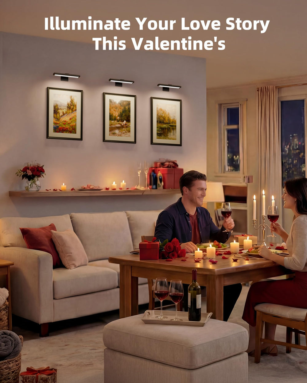 EZVALO wall light enhances living room or bedroom atmosphere.