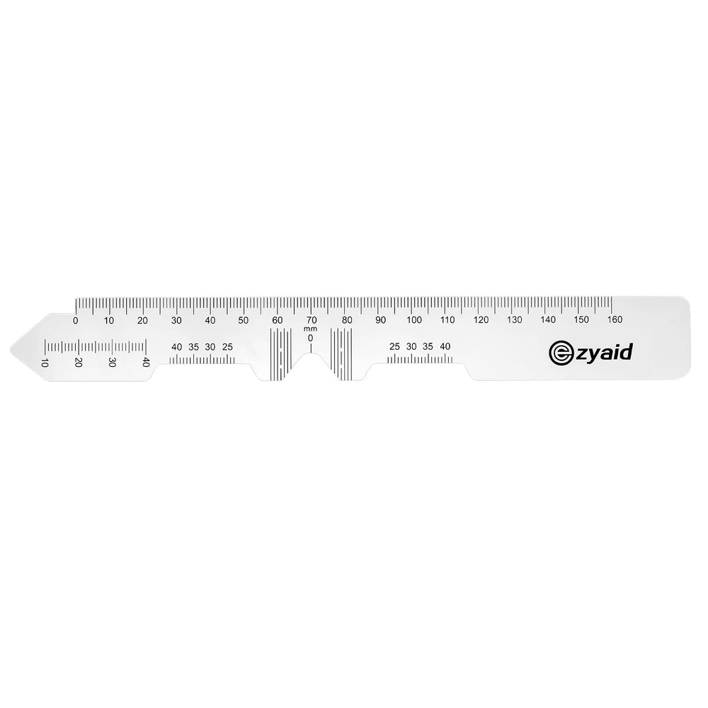 Ezyaid PD ruler helps measure eyeglass frames for lens swapping