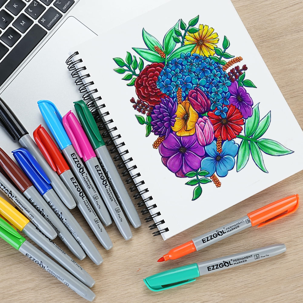 Ezzgol multi-surface markers ideal for classroom, office, and home projects