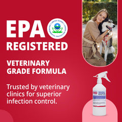 F10 ready-to-use disinfectant on litter box for refreshing sanitization