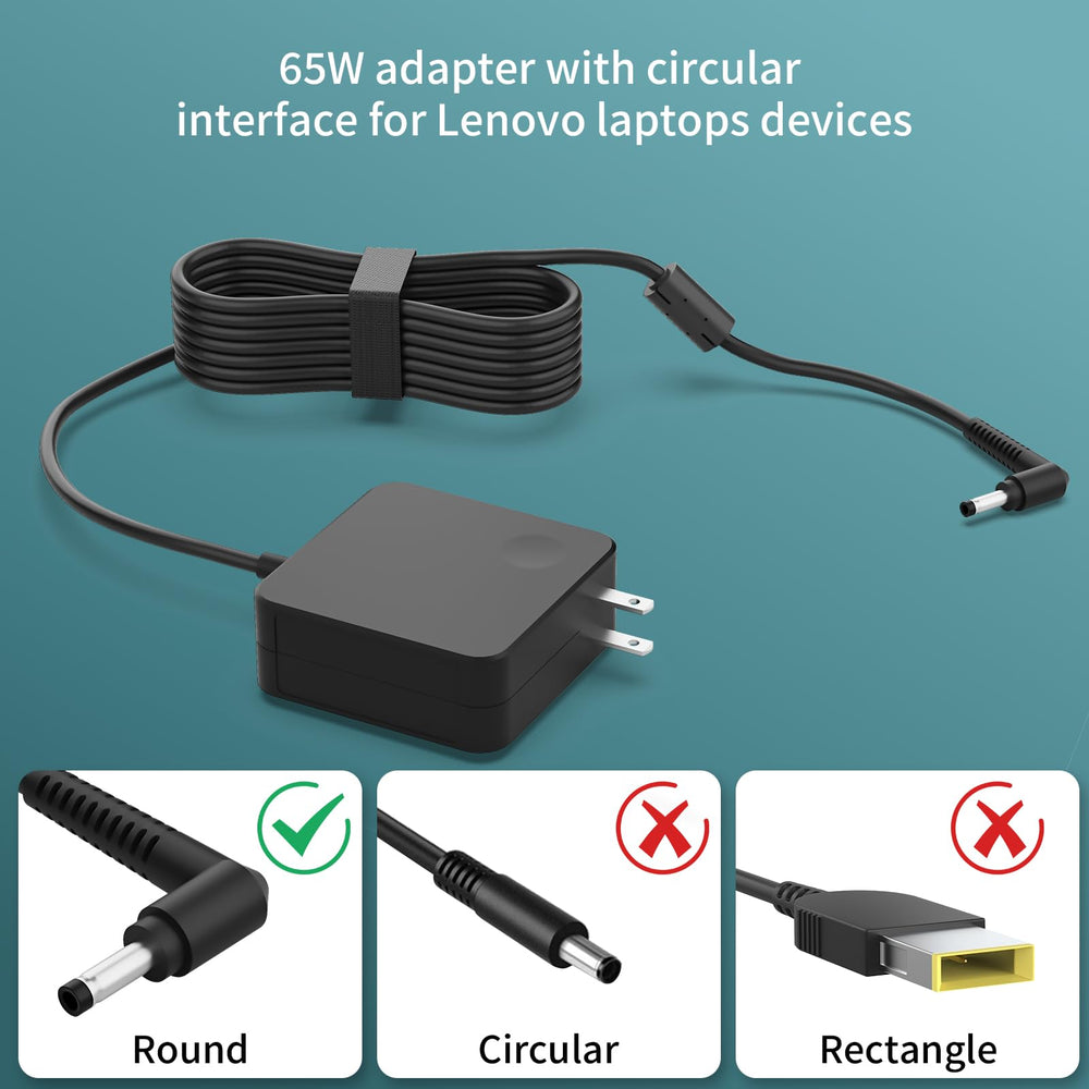 FAATAA Lenovo Flex 5 65W adapter portable charging on the go.