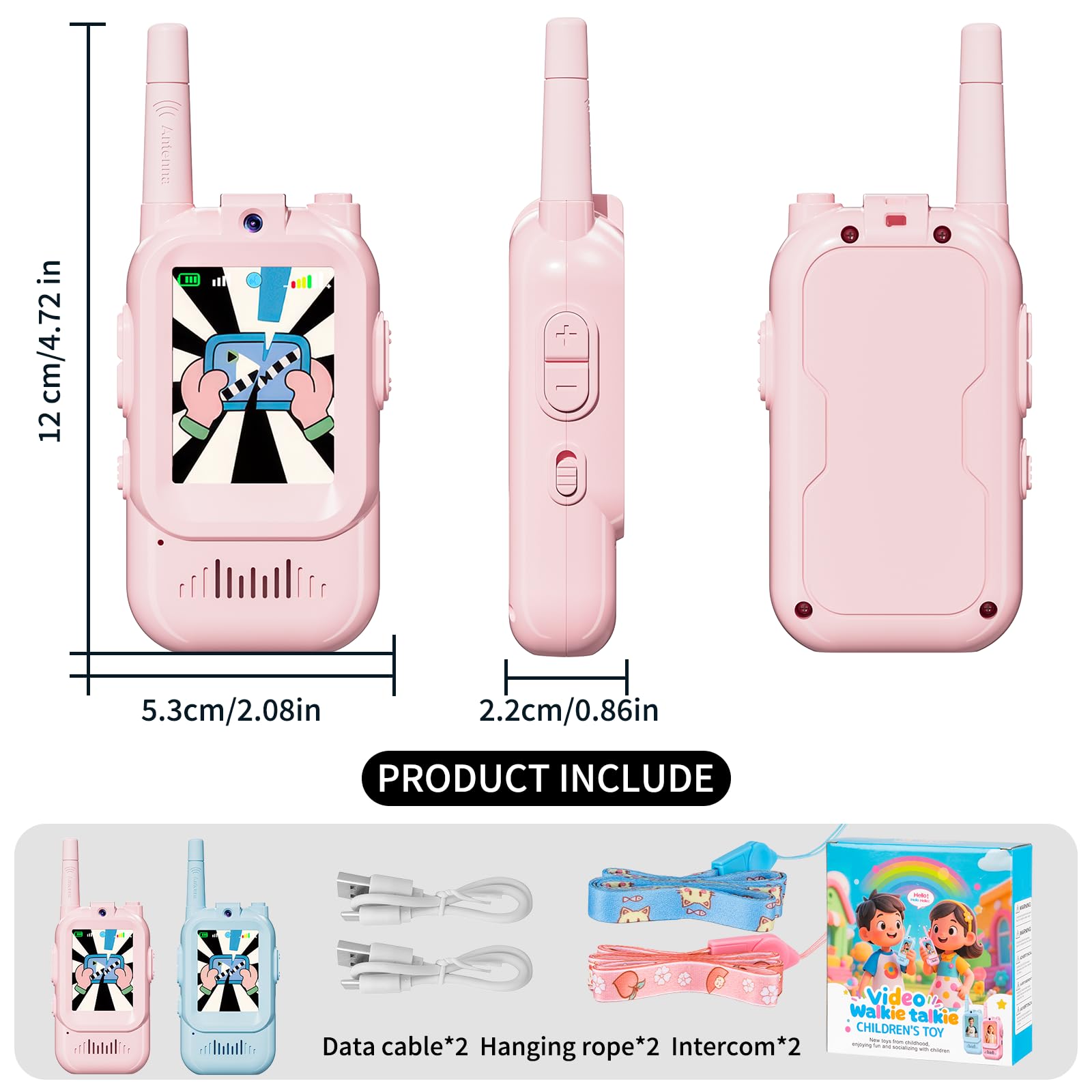 Fabeto Walkie Talkie Video anti lost lanyards keep devices secure