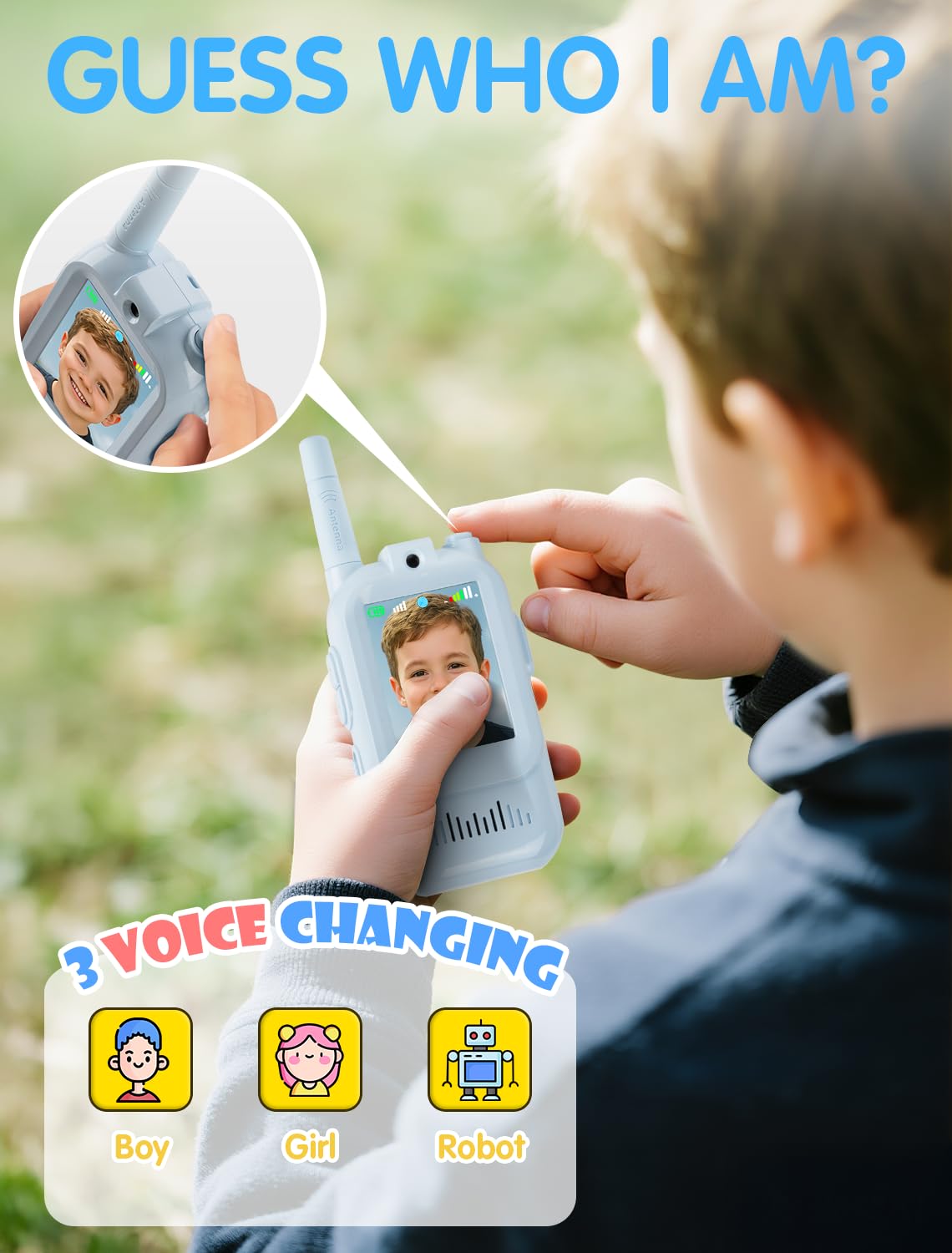 Fabeto Walkie Talkie Video USB C charging on the go for longer sessions