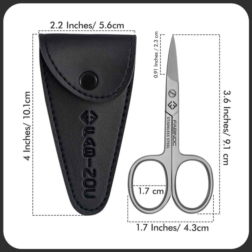 FABINOC scissors feature large finger holes for comfortable, secure grip.