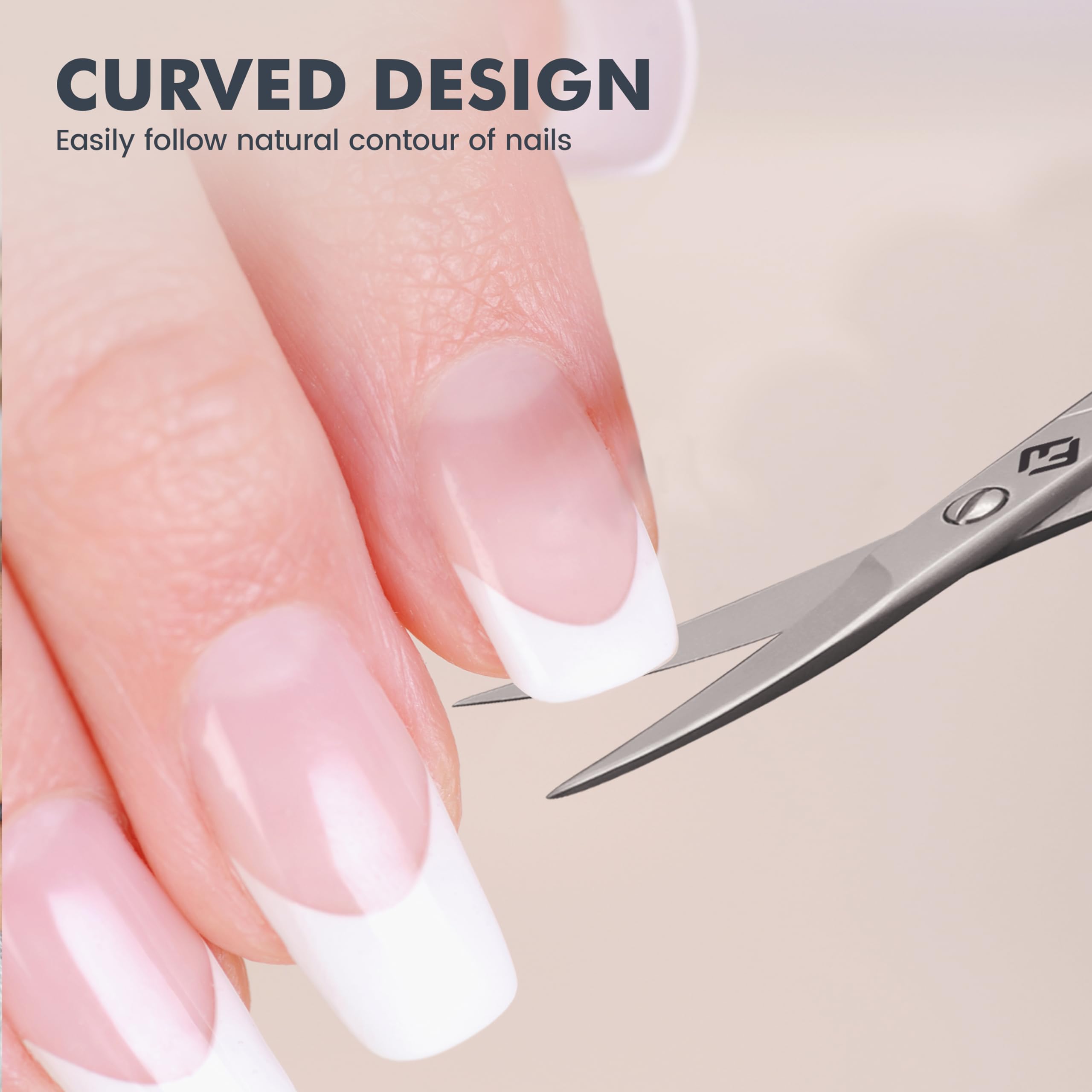 FABINOC curved blades enable precise toenail and fingernail trimming.