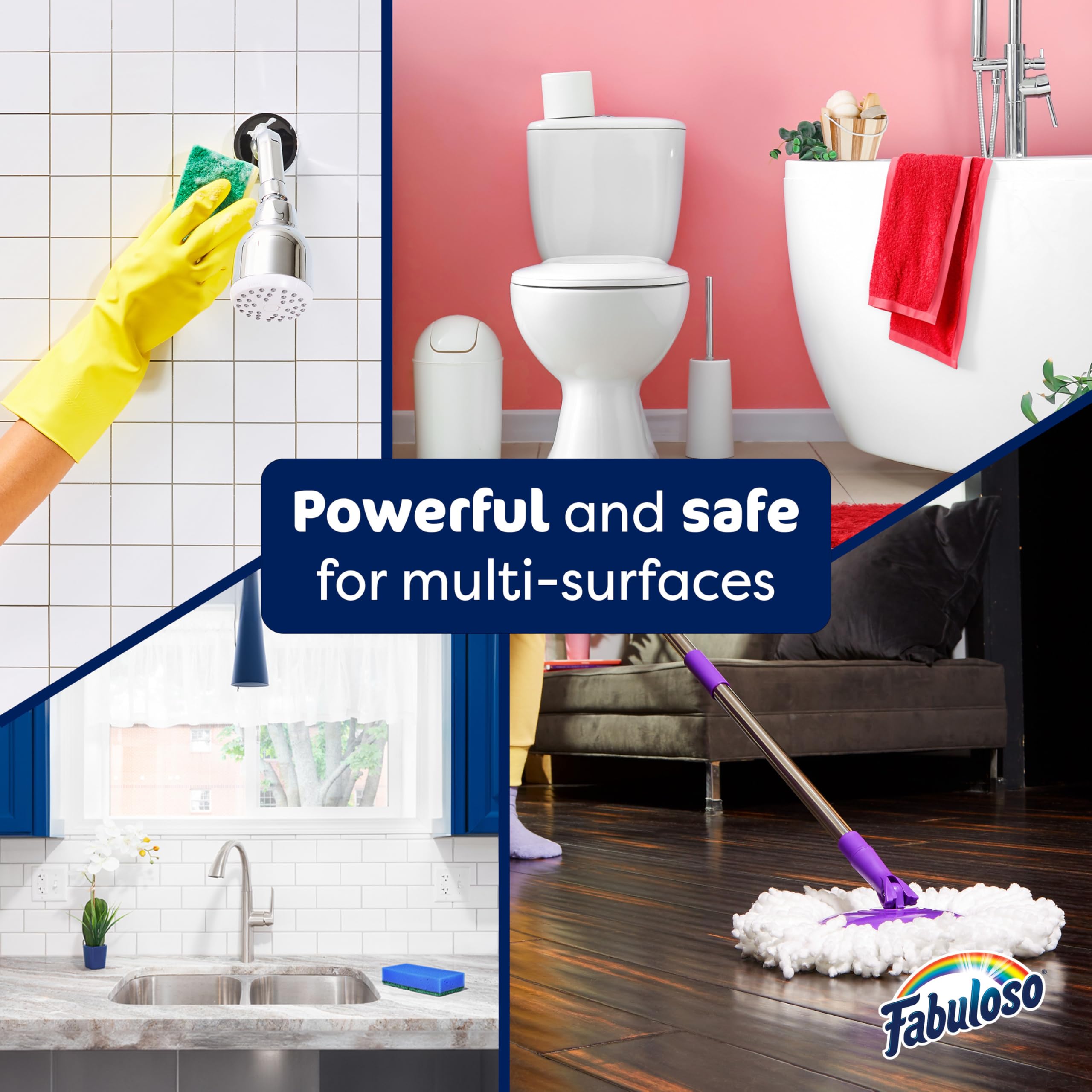 Fabuloso 2X floor-cleaning application in action